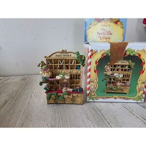 Vintage enesco sandi ziminicki cubby post office cabinet North Pole village
